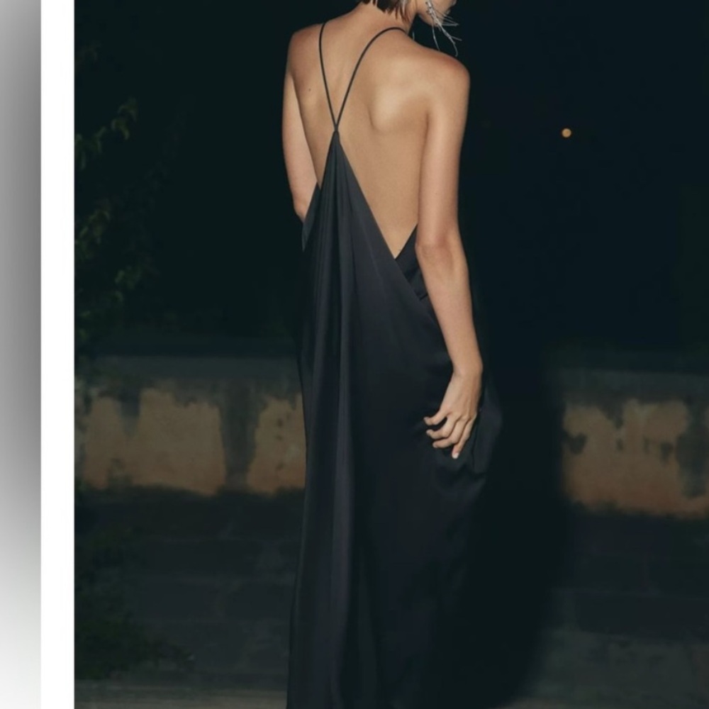 Zara Black Backless Dress
